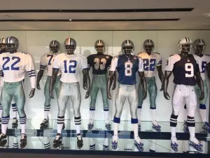 Dallas Cowboys uniforms at The Star